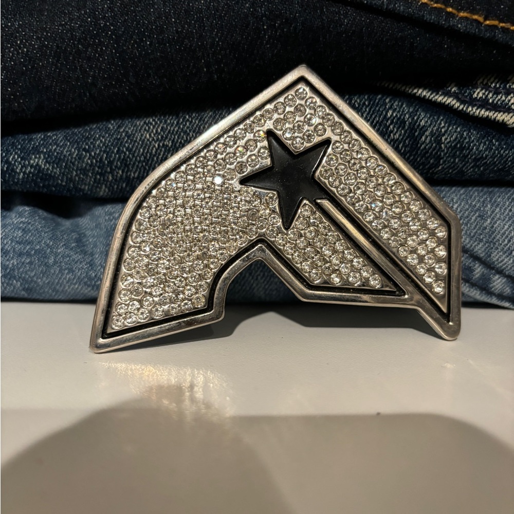 Famous Stars & Straps rhinestone belt buckle